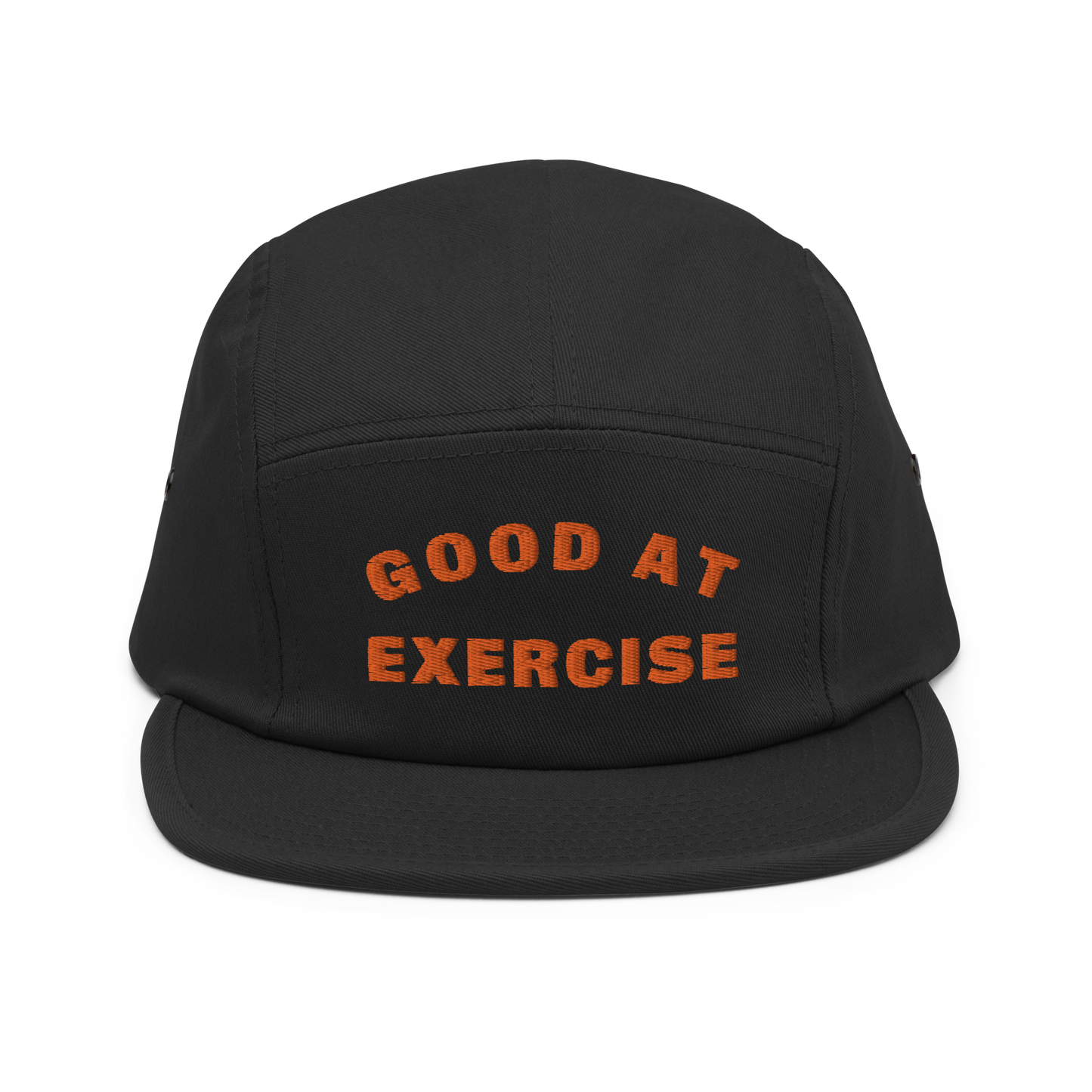 Good at exercise orange embroidered hat