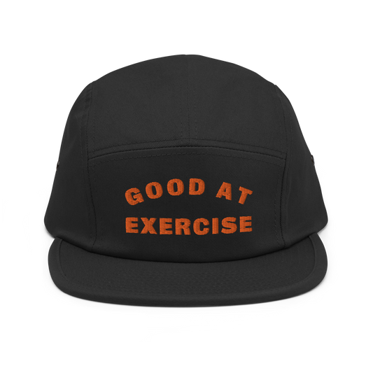 Good at exercise orange embroidered hat