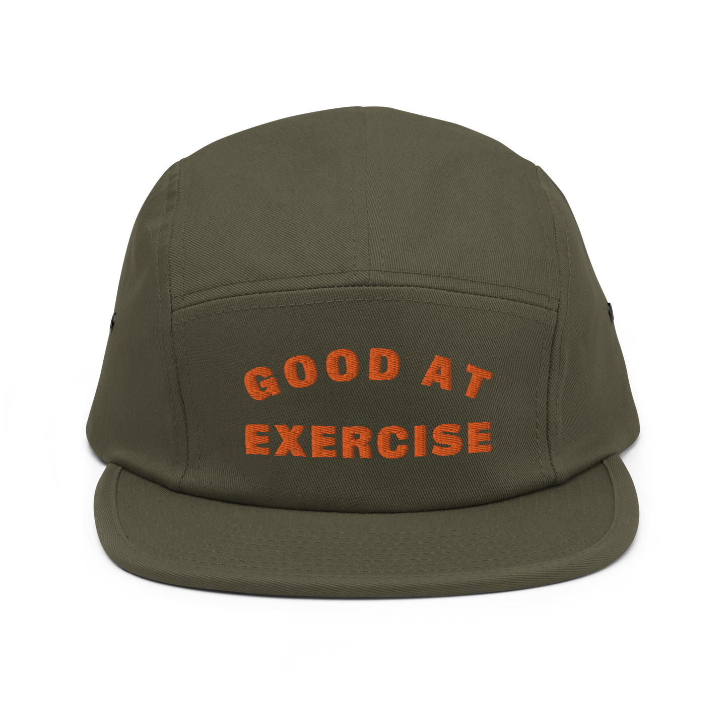 Good at exercise orange embroidered hat