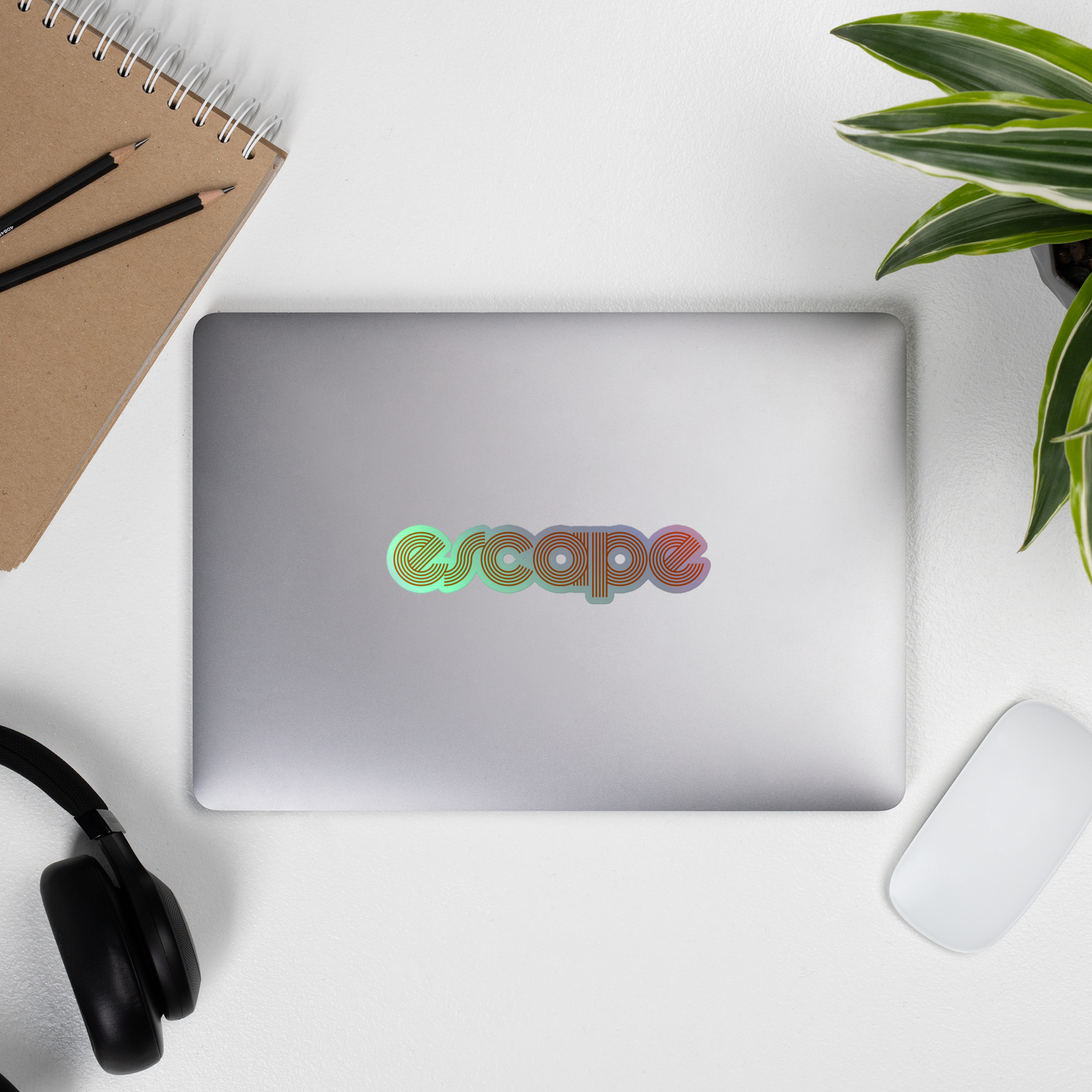 Escape logo holographic sticker