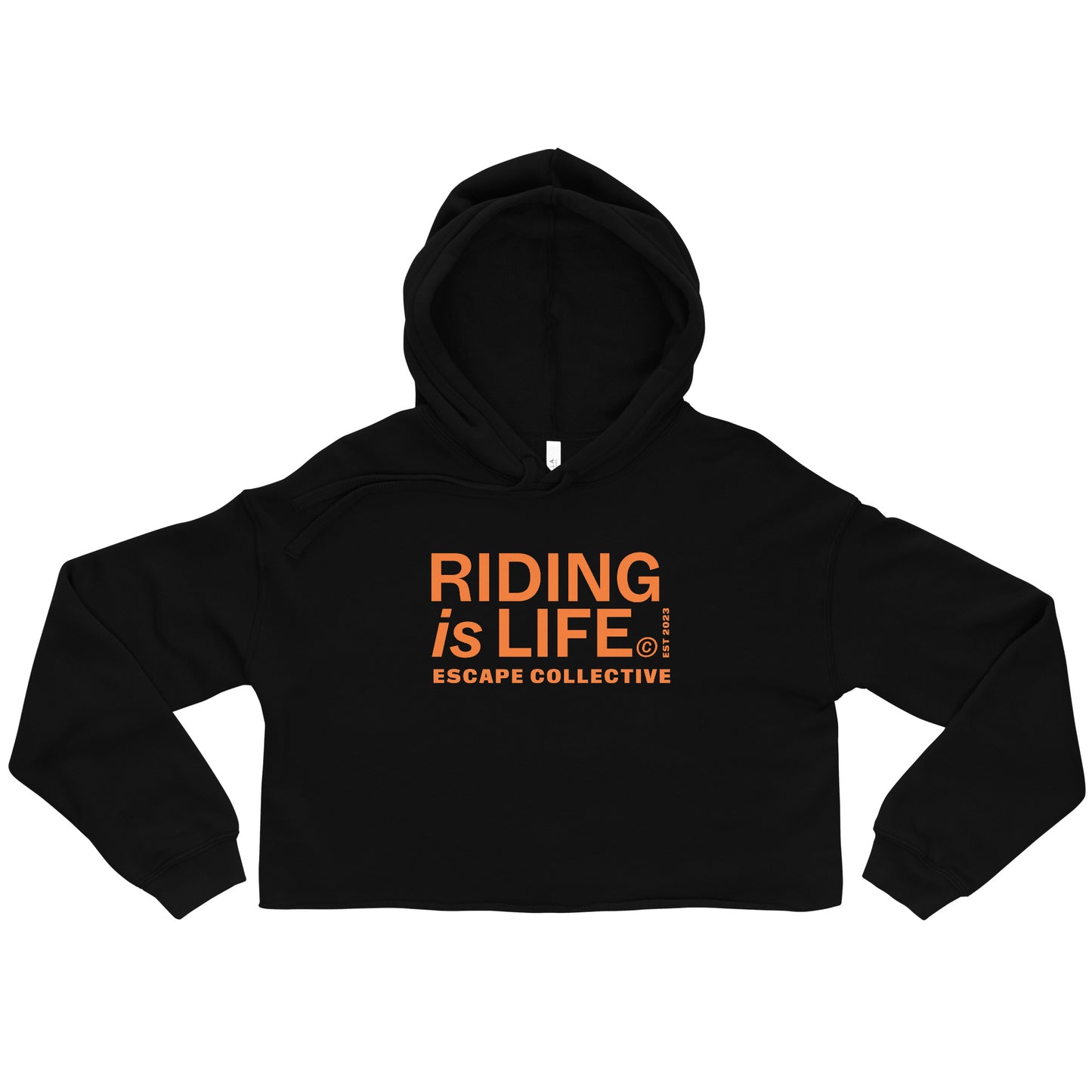 Riding is life crop hoodie (women's)