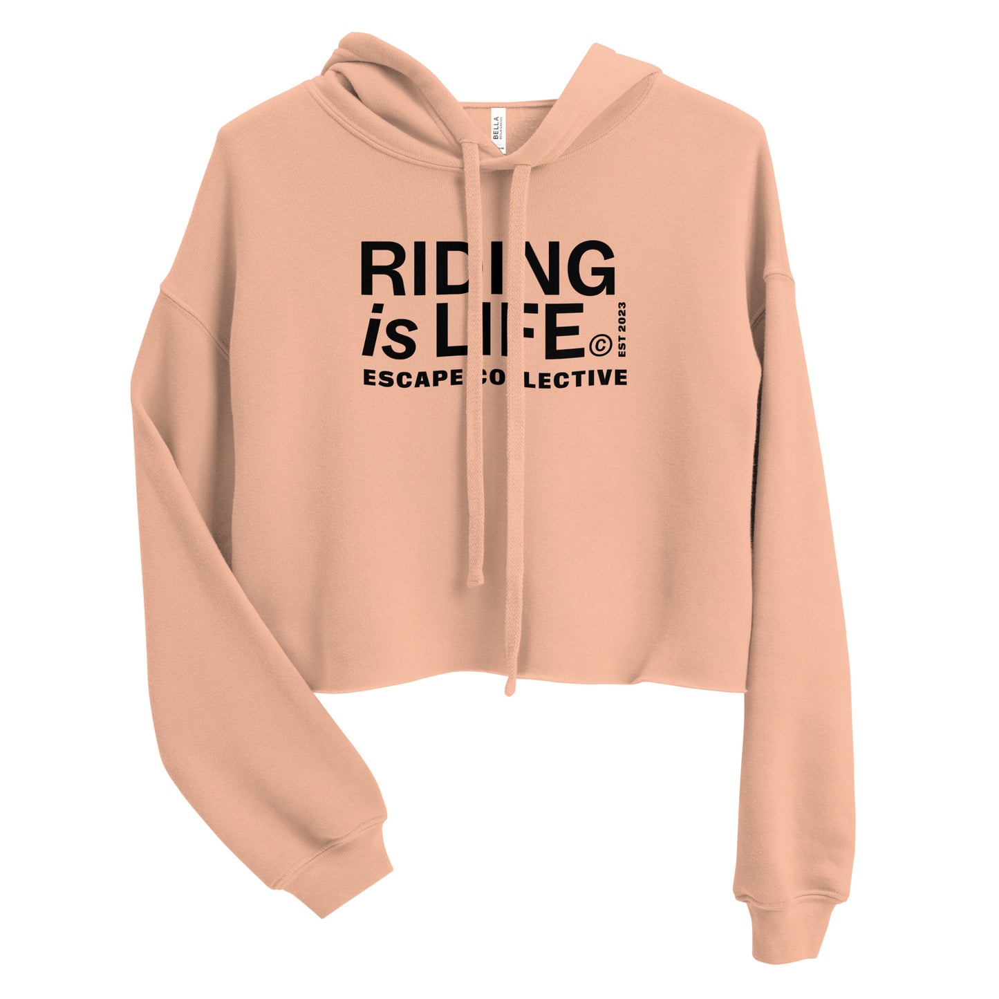 Riding is life crop hoodie (women's)