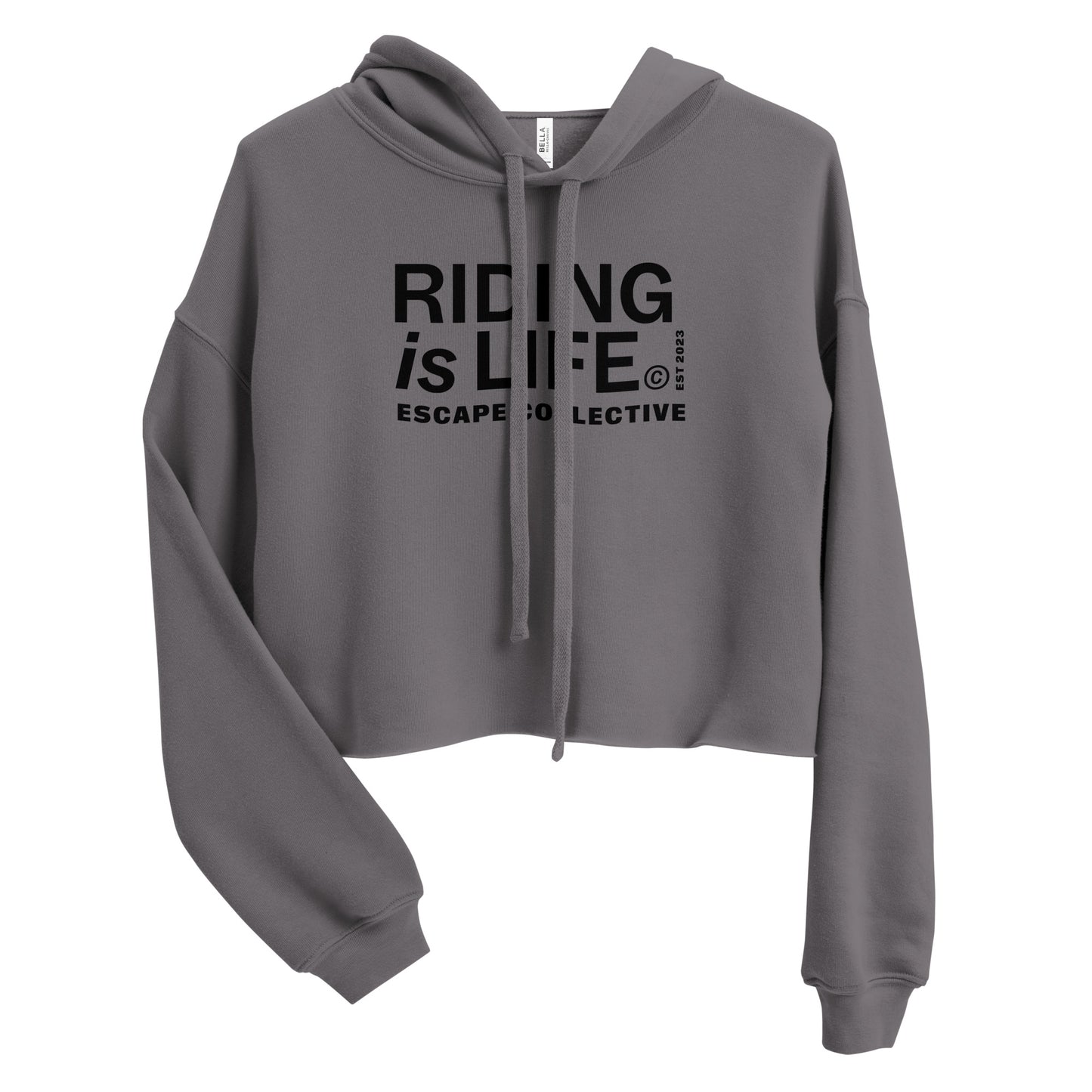 Riding is life crop hoodie (women's)